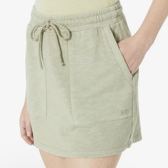 Madewell MWL Pull-on Mini Skirt Woman’s Size L Sage Green Draw String - Picture 1 of 9